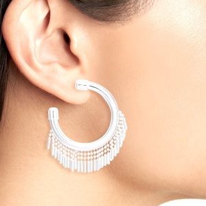 8 OTHER REASONS X Draya Michele Abigail Fringe Hoop Earrings